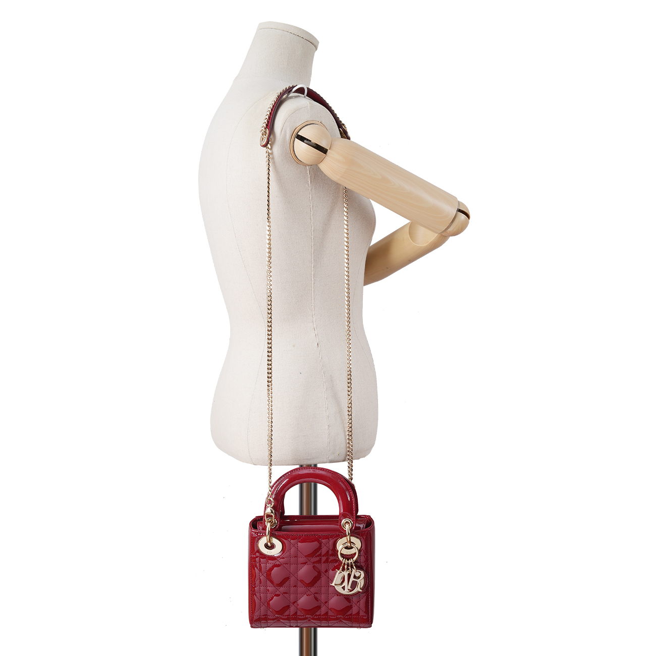 CHRISTIAN DIOR(USED)디올 레이디디올 페이던트 미니 체인백 레드